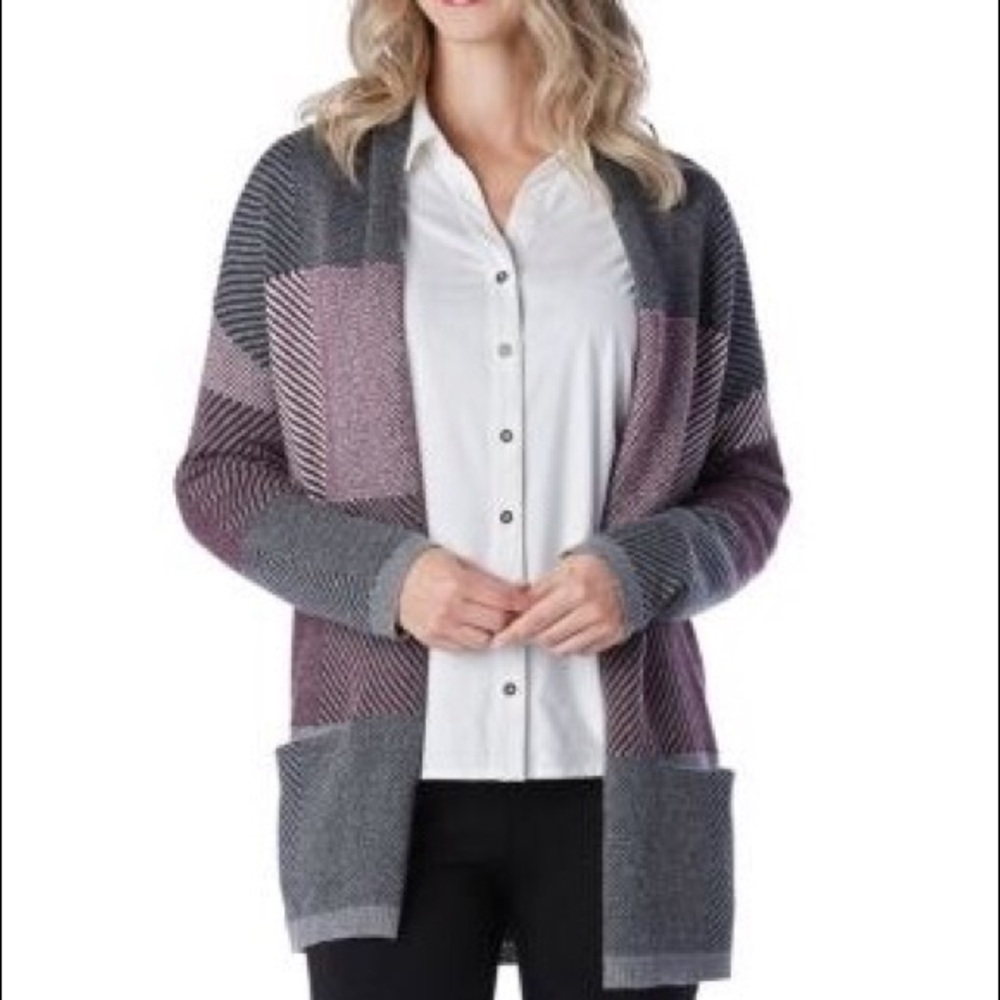 Alfred Sung Lambswool Blend Open Front Car Coat